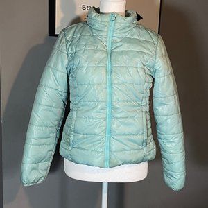 Justice Girls Aqua Puff Jacket